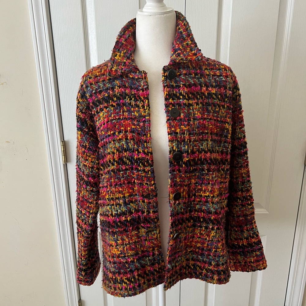 Chico’s Design multi color jacket - Picture 3 of 15